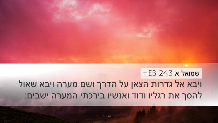 שמואל א 24:3 HEB Bible Verse Image