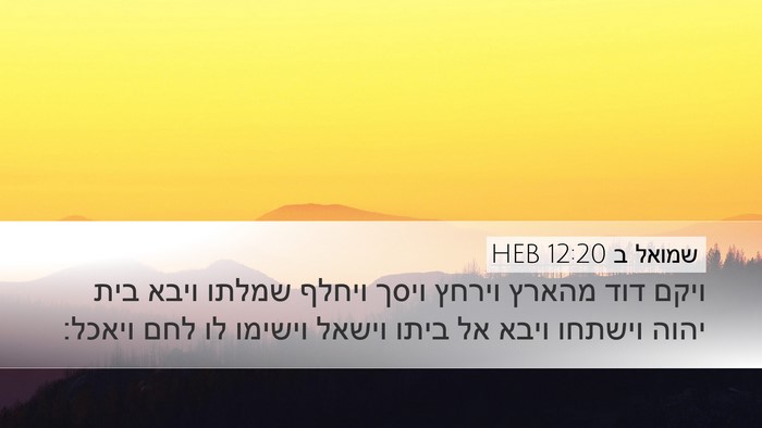 שמואל ב 12:20 HEB Bible Verse Image