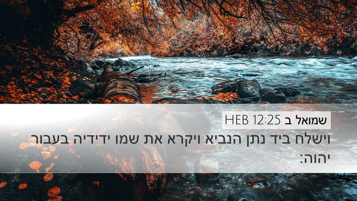 שמואל ב 12:25 HEB Bible Verse Image