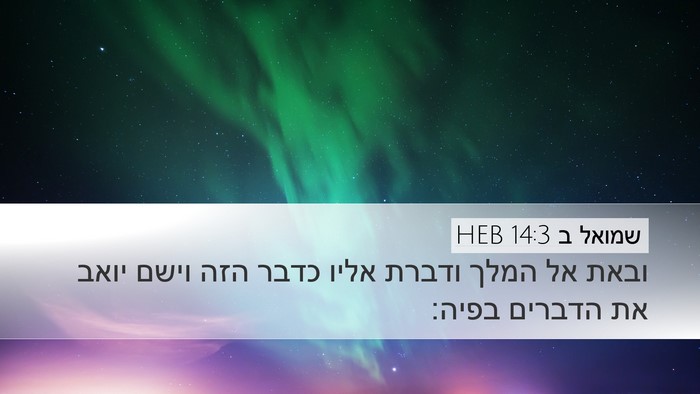 שמואל ב 14:3 HEB Desktop Wallpaper - ובאת אל המלך ודברת אליו - Desktop Bible Verse Wallpaper