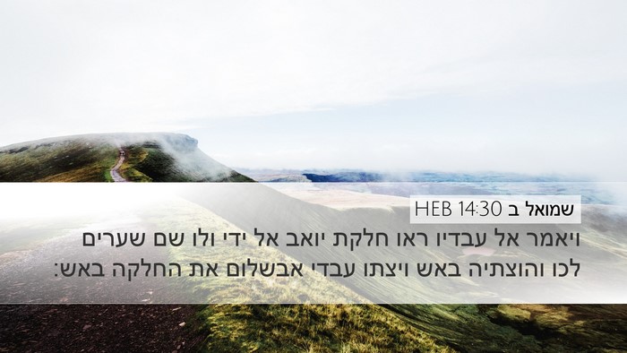 שמואל ב 14:30 HEB Bible Verse Image