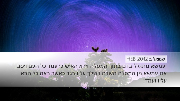 שמואל ב 20:12 HEB Bible Verse Image