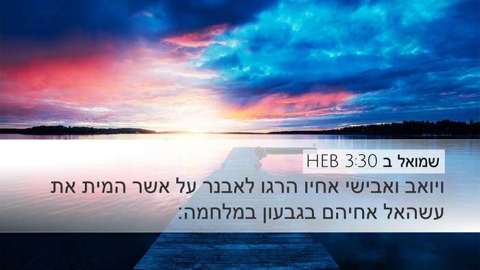 שמואל ב 3:30 HEB Bible Verse Image