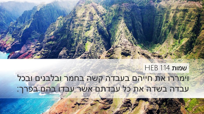 שמות 1:14 HEB Bible Verse Image