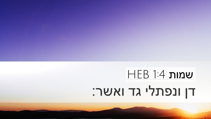 שמות 1:4 HEB Desktop Wallpaper - דן ונפתלי גד - Desktop Bible Verse Wallpaper