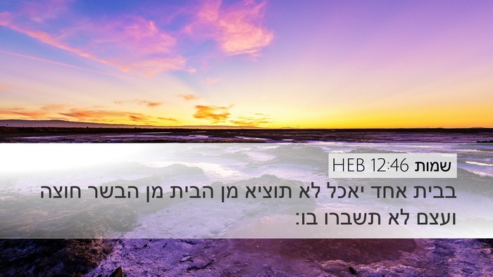 שמות 12:46 HEB Bible Verse Image
