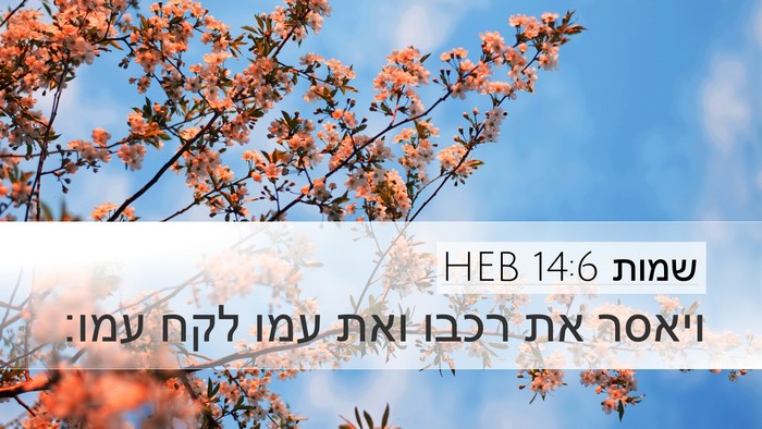 שמות 14:6 HEB Bible Verse Image