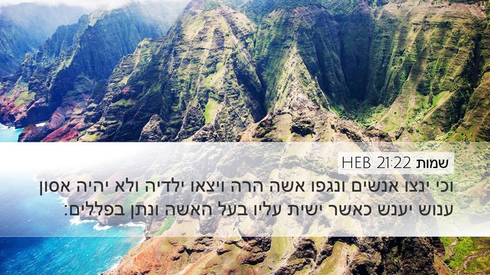 שמות 21:22 HEB Bible Verse Image