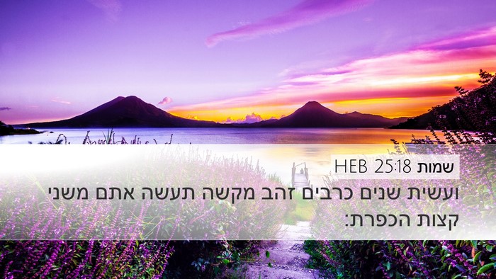 שמות 25:18 HEB Bible Verse Image