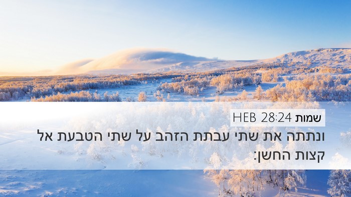 שמות 28:24 HEB Bible Verse Image