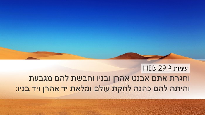 שמות 29:9 HEB Bible Verse Image