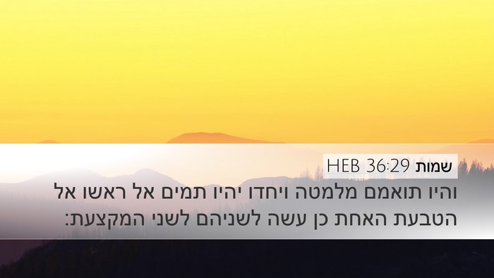 שמות 36:29 HEB Bible Verse Image