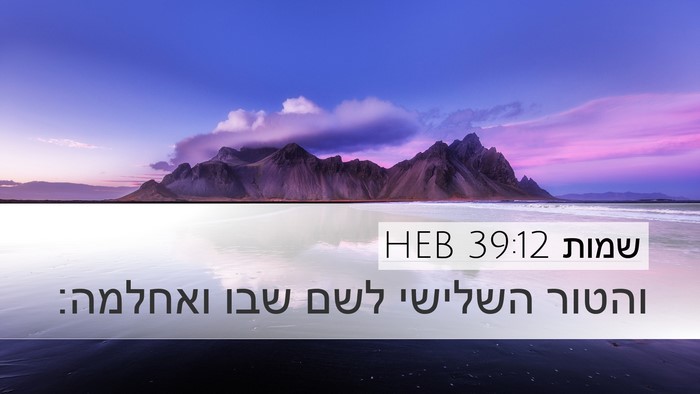 שמות 39:12 HEB Bible Verse Image