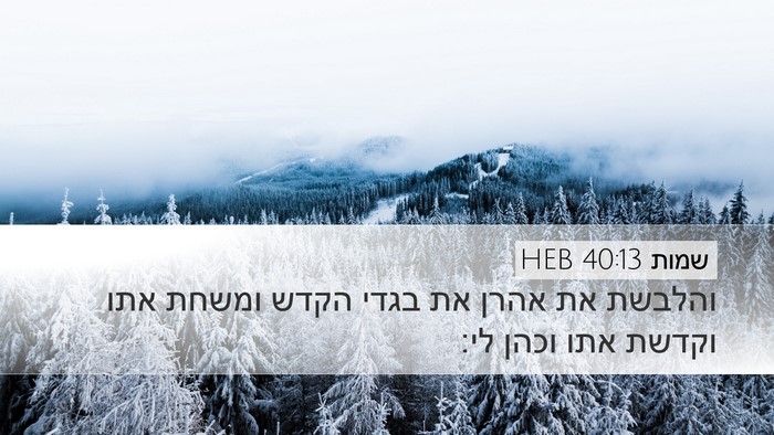 שמות 40:13 HEB Bible Verse Image