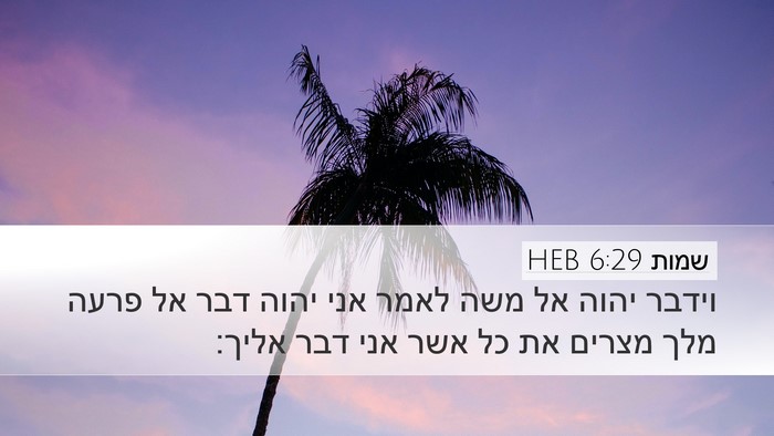 שמות 6:29 HEB Bible Verse Image