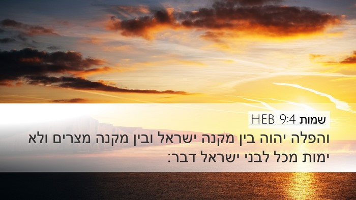 שמות 9:4 HEB Bible Verse Image