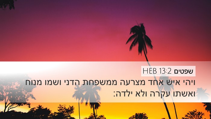 שפטים 13:2 HEB Bible Verse Image