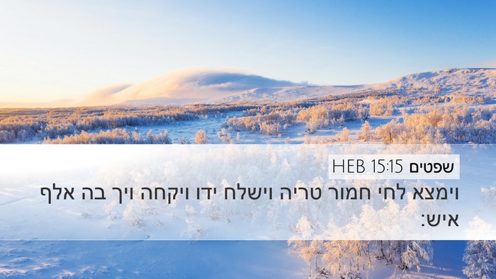 שפטים 15:15 HEB Bible Verse Image