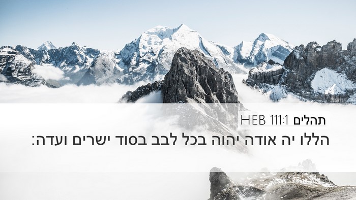 תהלים 111:1 HEB Bible Verse Image