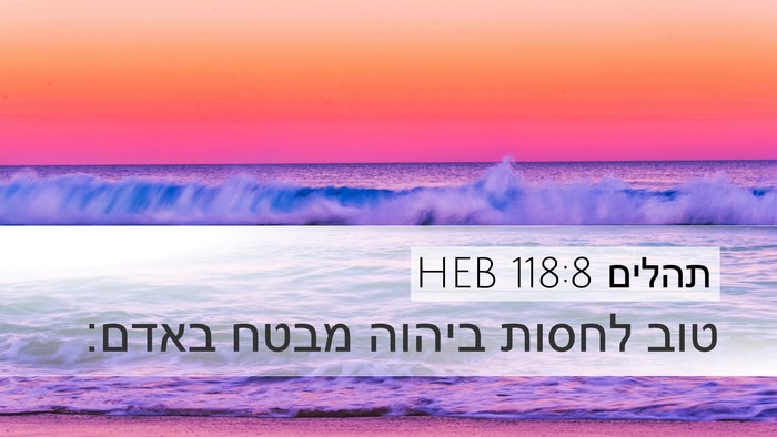 תהלים 118:8 HEB Bible Verse Image
