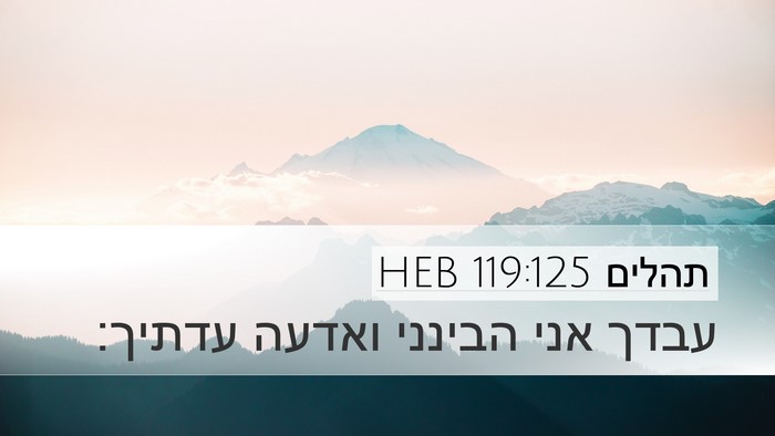 תהלים 119:125 HEB Bible Verse Image
