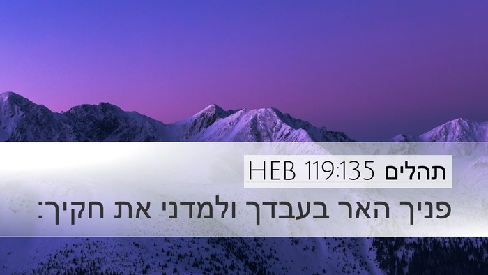 תהלים 119:135 HEB Bible Verse Image