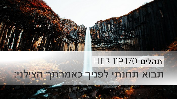 תהלים 119:170 HEB Desktop Wallpaper - תבוא תחנתי לפניך כאמרתך - Desktop Bible Verse Wallpaper