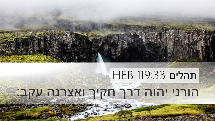 תהלים 119:33 HEB Bible Verse Image