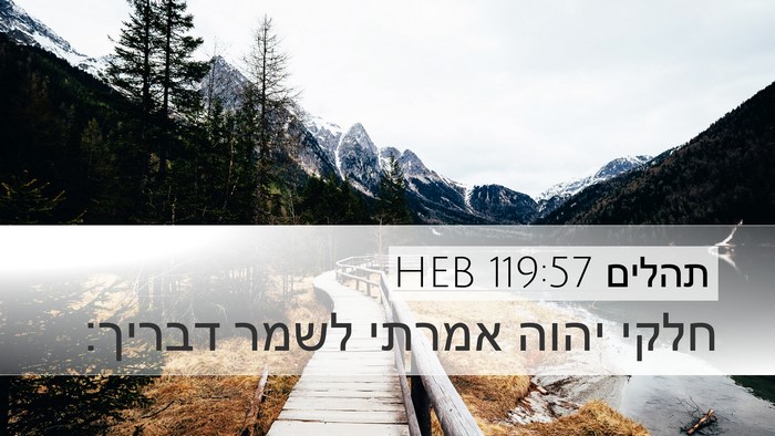 תהלים 119:57 HEB Bible Verse Image