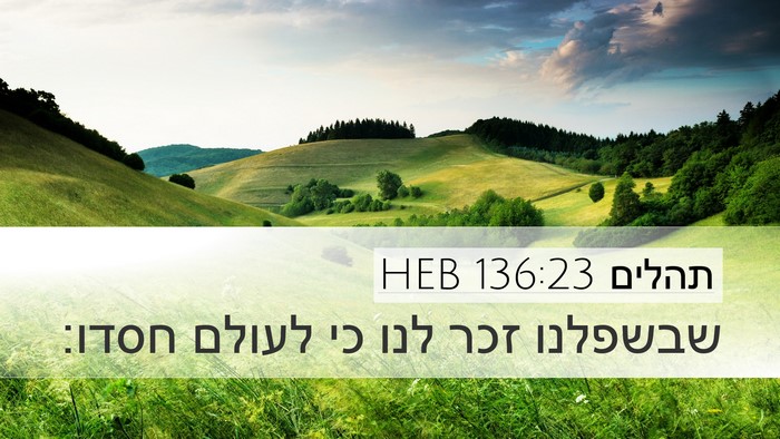 תהלים 136:23 HEB Bible Verse Image