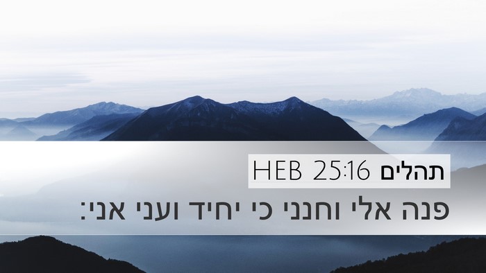 תהלים 25:16 HEB Bible Verse Image
