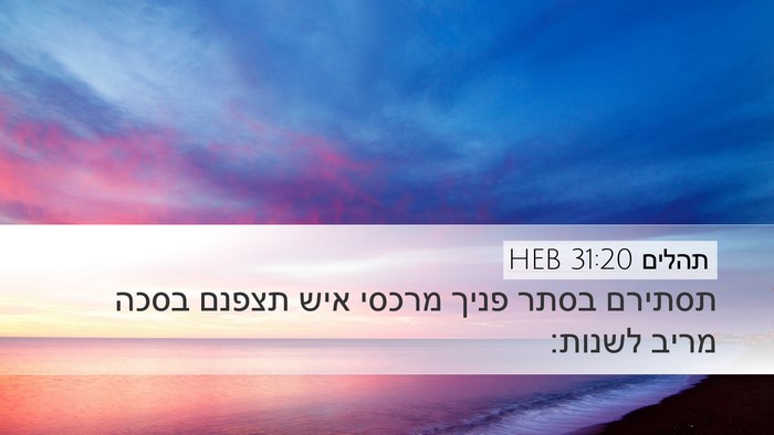 תהלים 31:20 HEB Bible Verse Image