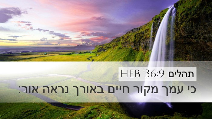 תהלים 36:9 HEB Bible Verse Image