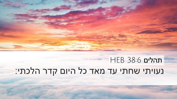 תהלים 38:6 HEB Bible Verse Image