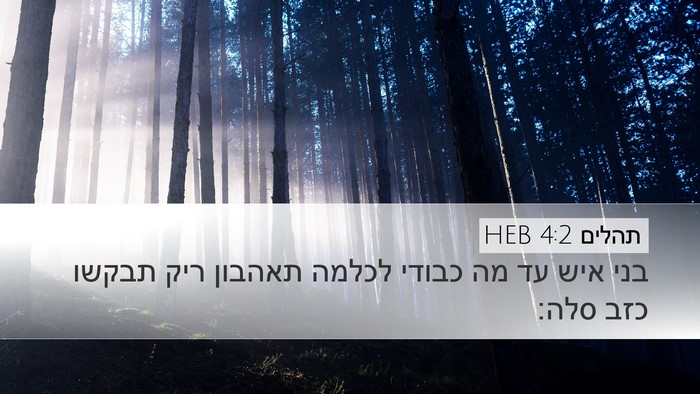 תהלים 4:2 HEB Bible Verse Image