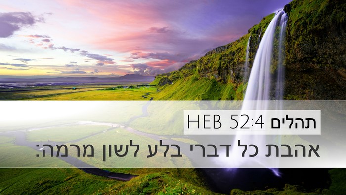 תהלים 52:4 HEB Bible Verse Image
