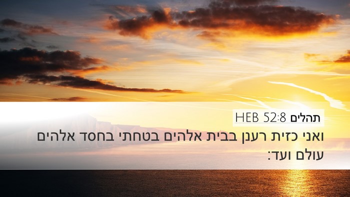 תהלים 52:8 HEB Bible Verse Image