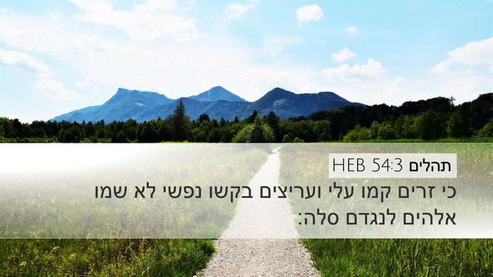תהלים 54:3 HEB Bible Verse Image
