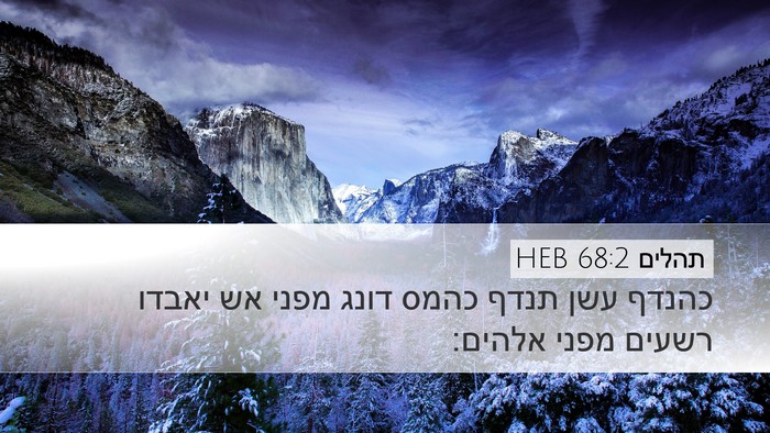 תהלים 68:2 HEB Bible Verse Image