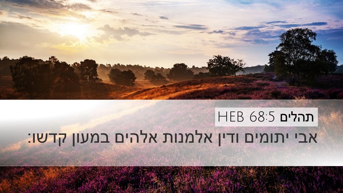 תהלים 68:5 HEB Bible Verse Image