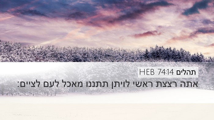 תהלים 74:14 HEB Bible Verse Image