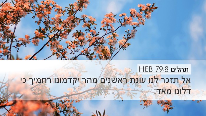 תהלים 79:8 HEB Bible Verse Image