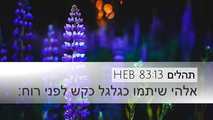 תהלים 83:13 HEB Desktop Wallpaper - אלהי שיתמו כגלגל כקש לפני - Desktop Bible Verse Wallpaper