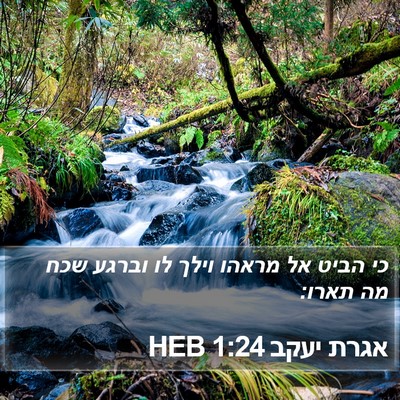 אגרת יעקב 1:24 HEB Bible Verse Image