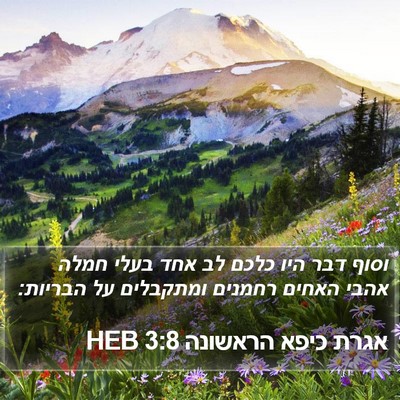 אגרת כיפא הראשונה 3:8 HEB Bible Verse Image