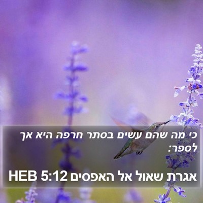אגרת שאול אל האפסים 5:12 HEB Bible Verse Image