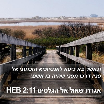 אגרת שאול אל הגלטים 2:11 HEB Bible Verse Image