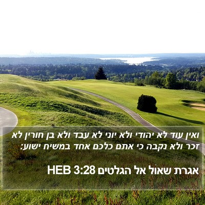 אגרת שאול אל הגלטים 3:28 HEB Bible Verse Image