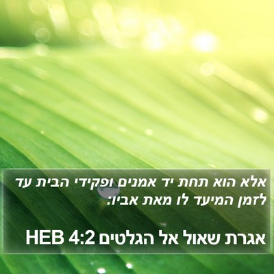אגרת שאול אל הגלטים 4:2 HEB Bible Verse Image