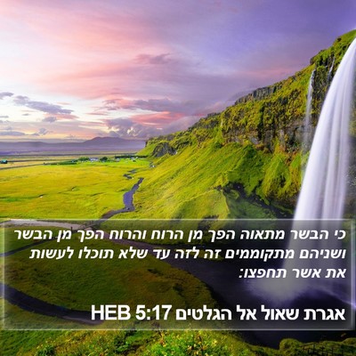 אגרת שאול אל הגלטים 5:17 HEB Bible Verse Image